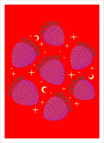 Cute Dark Strawberries