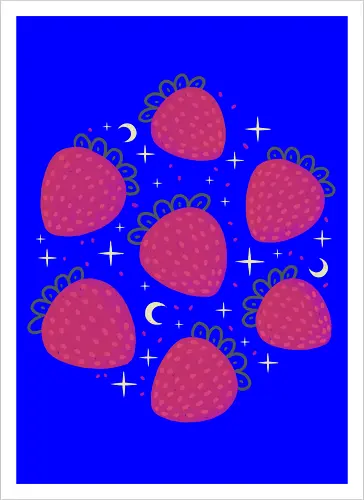 Cute Dark Strawberries