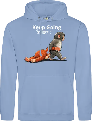 Keep Going Monkey Motivation Retro Japanese Graphic
