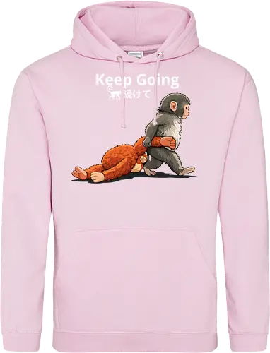 Keep Going Monkey Motivation Retro Japanese Graphic