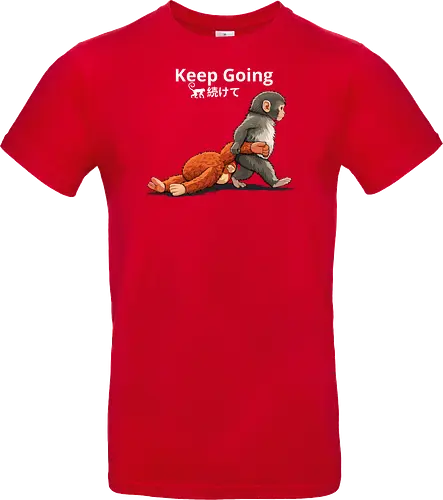 Keep Going Monkey Motivation Retro Japanese Graphic