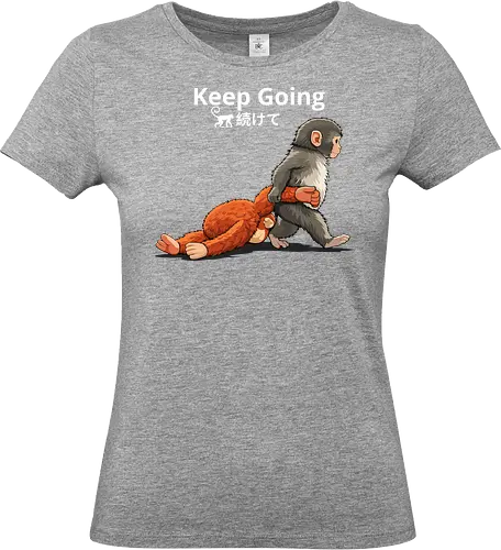 Keep Going Monkey Motivation Retro Japanese Graphic