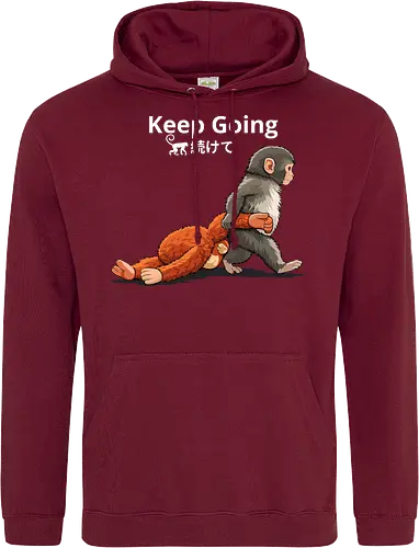Keep Going Monkey Motivation Retro Japanese Graphic