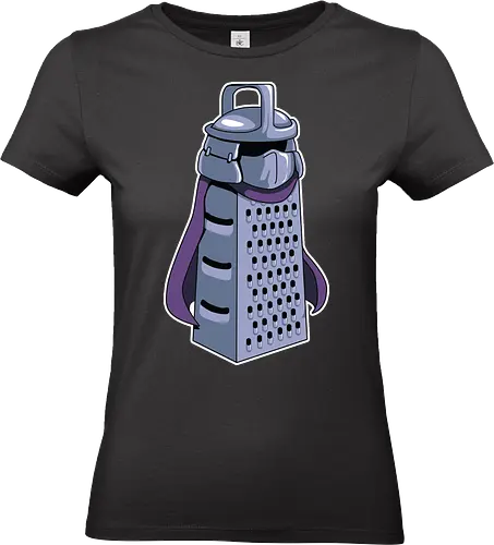 Der Meister-Reibe - TMNT Shredder - ninja turtles t-shirt, shredder schurke, tmnt parodie, geek kleidung, käsereibe, teetan, oroku saki, teenage mutant ninja turtles, nerd humor, foot clan, 90er cartoon, tmnt comics, cartoon kunst, 80er nostalgie, kreative parodie - Standard T-Shirt (Frauen)