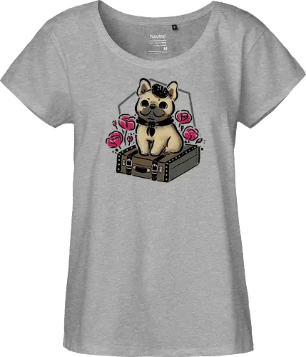 French Bulldog on Vintage Travel Suitcase