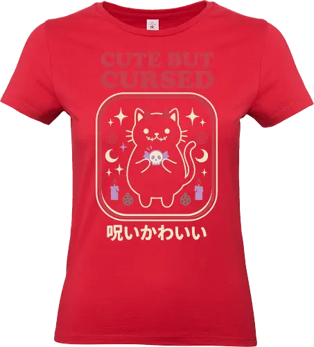 Cute But Cursed - cute but cursed shirt, kawaii devil cat t-shirt, pastel goth cat graphic tee, occult kitty apparel, spooky cat lover gift, witchy aesthetic streetwear, black cat with horns design, japanese noroi kawaii clothing, gothic feline t-shirt, pagan cat merch, crescent moon and skull art, dark kawaii fashion, creepy cute cat top, pentagram aesthetic shirt, magical cat graphic tee, harajuku goth clothing, mystical kitten t-shirt, emo cat apparel, aesthetic witchy cat shirt - Standard T-Shirt (Frauen)