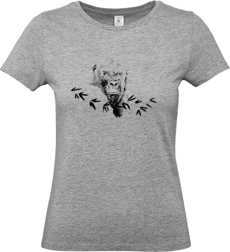 gorilla beringei beringei - gorilla, sumie, japan, beringei - Standard T-Shirt (Frauen)