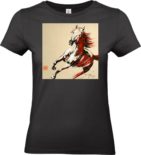 running horse - sumie, japan, horse - Standard T-Shirt (Frauen)