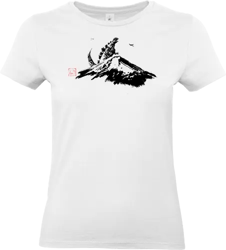 attack at fuji - monster, plane, sumie, japan, fuji - Standard T-Shirt (Frauen)