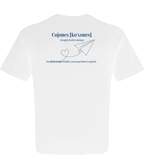  Cojones [koˈxones]-Klartext Rückendruck