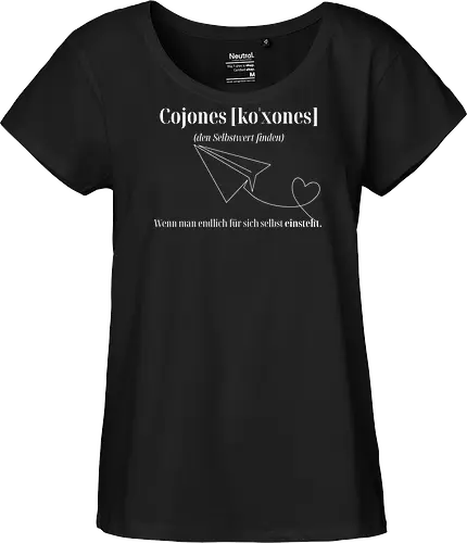 Cojones [koˈxones]-Selbstwert Frontdruck Brust