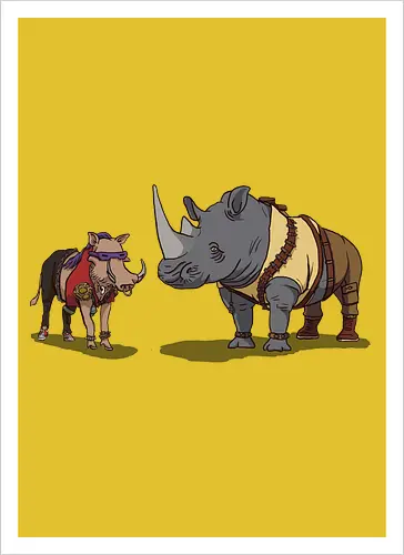 Mutanten-Duo - Bebop & Rocksteady TMNT