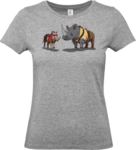 Mutanten-Duo - Bebop & Rocksteady TMNT - bebop und rocksteady, tmnt schurken, geek kleidung, mutanten wildschwein, mutanten nashorn, teetan, foot clan, shredder, 80er cartoon, tmnt mutanten, komische schurken, mutanten schergen, 90er nostalgie, turtles t-shirt, teenage, mutant turtles - Standard T-Shirt (Frauen)