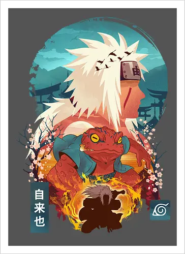 Ukiyo Jiraiya - Anime, japanese, japan - Kunstdruck