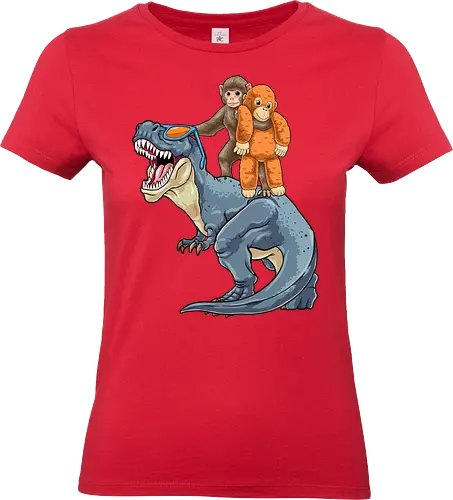 Punch the Monkey - plush, punch kun, punch the monkey, t rex, punch monkey, animal, baby monkey, brave, cute monkey, dinosaur, japan, japanese, monkey, monkey lover, orangutan - Standard T-Shirt (Frauen)
