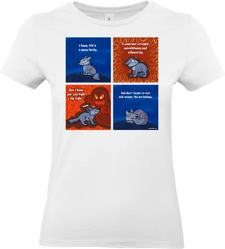 Fight the Fight - Wolf, mental Health, depression - Standard T-Shirt (Frauen)