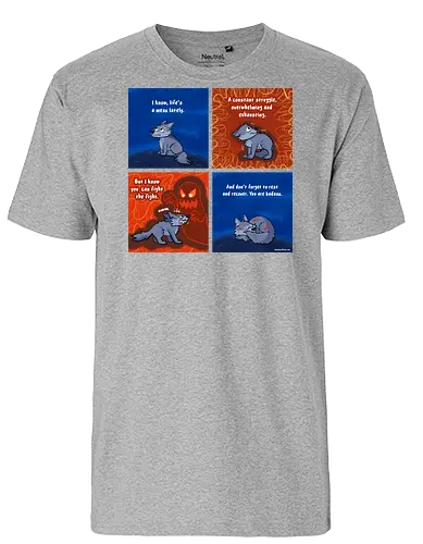 Fight the Fight - Wolf, mental Health, depression - Fairtrade T-Shirt