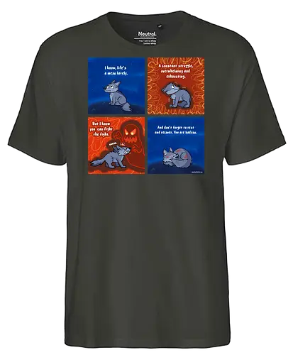 Fight the Fight - Wolf, mental Health, depression - Fairtrade T-Shirt