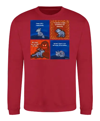 Fight the Fight - Wolf, mental Health, depression - Sweatshirt