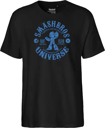 Smash Bros Fight Club - Gaming Fighter - mega man t-shirt, smash bros fighter, fight club, gamer kleidung, blue bomber, teetan, robot master, super smash bros, mega buster, vintage kunst, mega man x, grunge kunst, champion fighter - Fairtrade T-Shirt