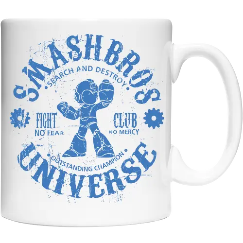 Smash Bros Fight Club - Gaming Fighter - mega man t-shirt, smash bros fighter, fight club, gamer kleidung, blue bomber, teetan, robot master, super smash bros, mega buster, vintage kunst, mega man x, grunge kunst, champion fighter - Keramiktasse