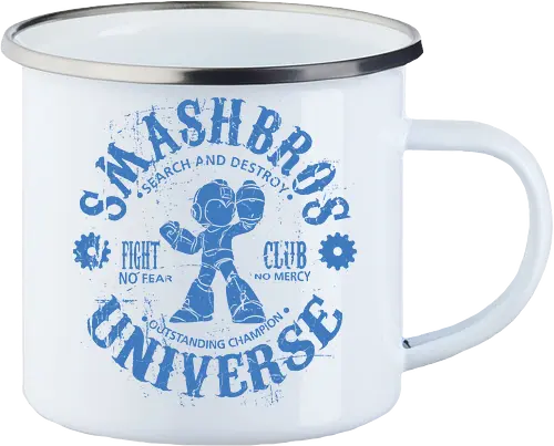 Smash Bros Fight Club - Gaming Fighter - mega man t-shirt, smash bros fighter, fight club, gamer kleidung, blue bomber, teetan, robot master, super smash bros, mega buster, vintage kunst, mega man x, grunge kunst, champion fighter - Emailletasse