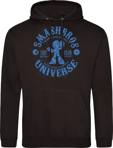 Smash Bros Fight Club - Gaming Fighter - mega man t-shirt, smash bros fighter, fight club, gamer kleidung, blue bomber, teetan, robot master, super smash bros, mega buster, vintage kunst, mega man x, grunge kunst, champion fighter - Standard Hoodie