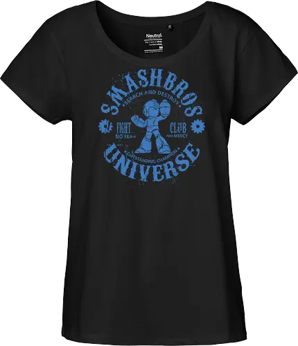 Smash Bros Fight Club - Gaming Fighter - mega man t-shirt, smash bros fighter, fight club, gamer kleidung, blue bomber, teetan, robot master, super smash bros, mega buster, vintage kunst, mega man x, grunge kunst, champion fighter - Fairtrade Girl Shirt