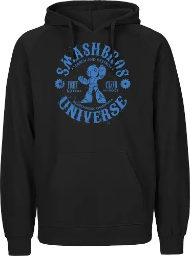 Smash Bros Fight Club - Gaming Fighter - mega man t-shirt, smash bros fighter, fight club, gamer kleidung, blue bomber, teetan, robot master, super smash bros, mega buster, vintage kunst, mega man x, grunge kunst, champion fighter - Fairtrade Hoodie