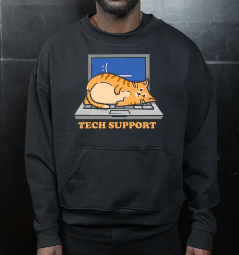 Tech Support Cat Funny Programmer 