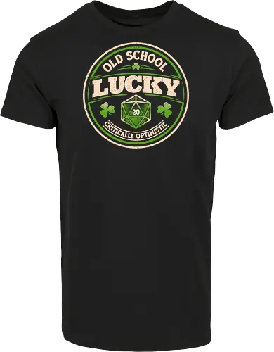 Old School Lucky D20 Gaming Badge 