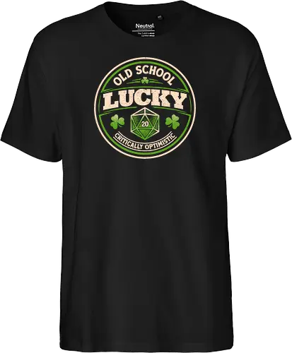 Old School Lucky D20 Gaming Badge 