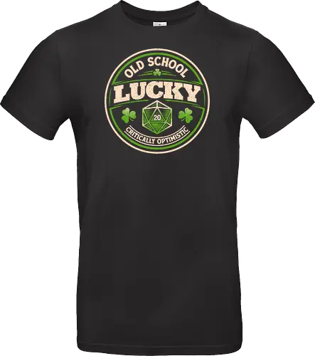 Old School Lucky D20 Gaming Badge 