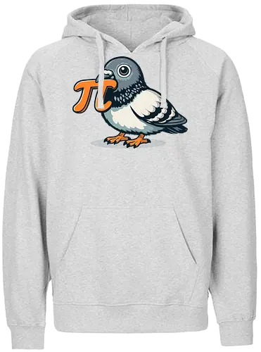 Pi Geon - street, cool, gift, creative, pigeon, pi, math, bird, clever, geek, urban, funny, science, nerd, city, smart, quirky, humor, numbers, genius - Fairtrade Hoodie