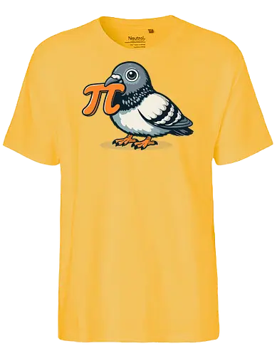 Pi Geon - street, cool, gift, creative, pigeon, pi, math, bird, clever, geek, urban, funny, science, nerd, city, smart, quirky, humor, numbers, genius - Fairtrade T-Shirt