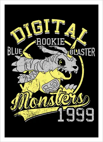 Blauer Zerstörer Vintage - Monster Digital