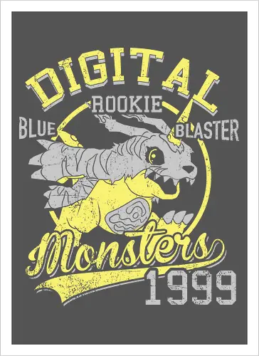 Blauer Zerstörer Vintage - Monster Digital
