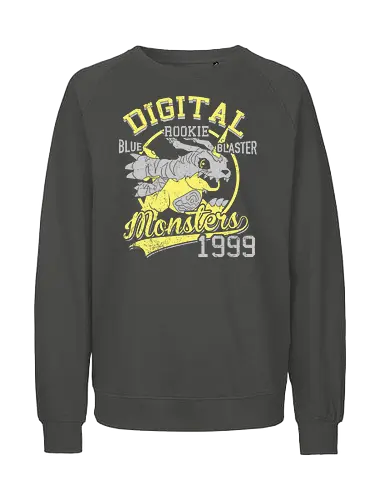 Blauer Zerstörer Vintage - Monster Digital - digimon t-shirt, Monster, teetan, blauer blaster, anime kleidung, reptilien digimon, matt ishida, garurumon, digimon adventure, digitalisierung, 90er anime, Toy manufacturer, schüchterner charakter, vintage kunst, monster 1999 - Fairtrade Sweatshirt