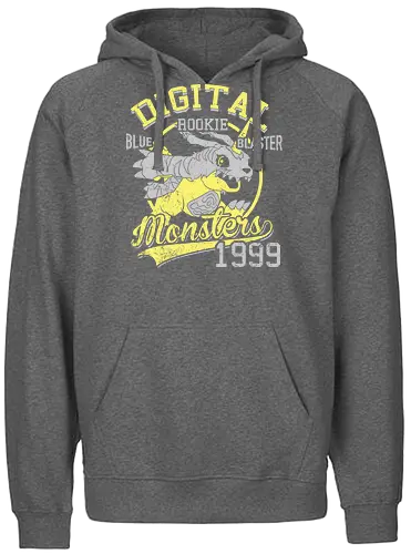Blauer Zerstörer Vintage - Monster Digital - digimon t-shirt, Monster, teetan, blauer blaster, anime kleidung, reptilien digimon, matt ishida, garurumon, digimon adventure, digitalisierung, 90er anime, Toy manufacturer, schüchterner charakter, vintage kunst, monster 1999 - Fairtrade Hoodie