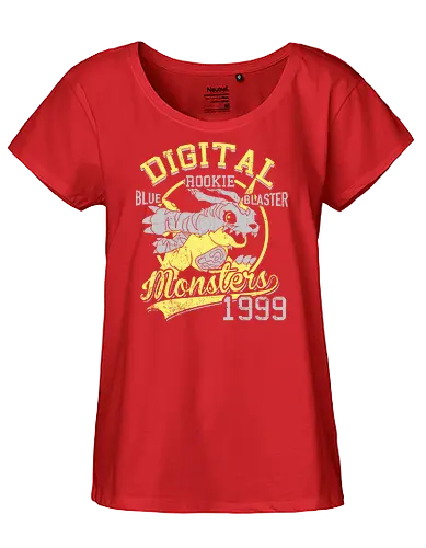 Blauer Zerstörer Vintage - Monster Digital - digimon t-shirt, Monster, teetan, blauer blaster, anime kleidung, reptilien digimon, matt ishida, garurumon, digimon adventure, digitalisierung, 90er anime, Toy manufacturer, schüchterner charakter, vintage kunst, monster 1999 - Fairtrade Girl Shirt