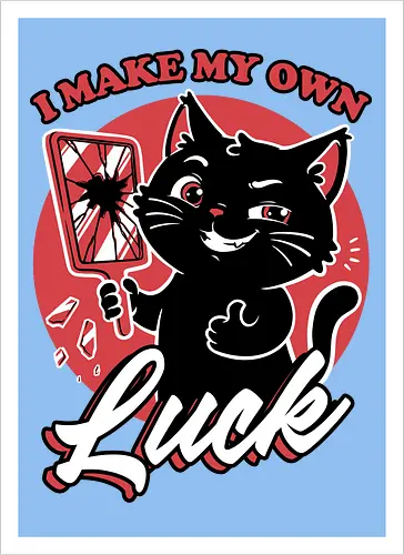 Black Cat Mirror Luck