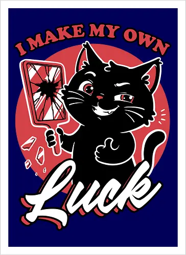 Black Cat Mirror Luck