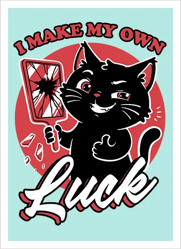 Black Cat Mirror Luck