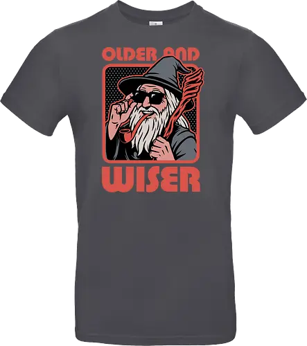 Old Wise Wizard Pop Art - Middle Age, Middle Earth, Grey, Cool, Wiser, Wise, Older, Old, Adventure, Fantasy, Books, Book, Bookworm, Retro, Retro Vintage, Vintage, Medieval, Magic, Magical, Wizard Hat, Wizard, Pop Culture Wizard, Witchcraft, Sorcery, Sorcerer, Fun, Funny, Meme - Standard T-Shirt