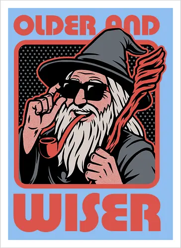 Old Wise Wizard Pop Art