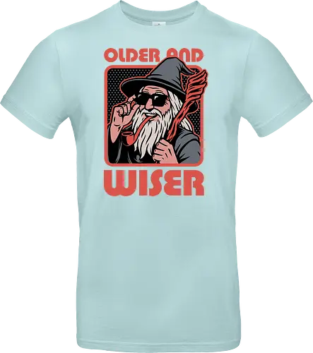 Old Wise Wizard Pop Art - Middle Age, Middle Earth, Grey, Cool, Wiser, Wise, Older, Old, Adventure, Fantasy, Books, Book, Bookworm, Retro, Retro Vintage, Vintage, Medieval, Magic, Magical, Wizard Hat, Wizard, Pop Culture Wizard, Witchcraft, Sorcery, Sorcerer, Fun, Funny, Meme - Standard T-Shirt