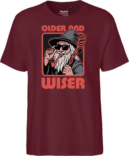 Old Wise Wizard Pop Art - Middle Age, Middle Earth, Grey, Cool, Wiser, Wise, Older, Old, Adventure, Fantasy, Books, Book, Bookworm, Retro, Retro Vintage, Vintage, Medieval, Magic, Magical, Wizard Hat, Wizard, Pop Culture Wizard, Witchcraft, Sorcery, Sorcerer, Fun, Funny, Meme - Fairtrade T-Shirt
