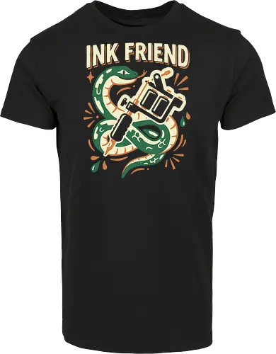 "Ink Friend" Traditional Snake & Tattoo Machine Graphic