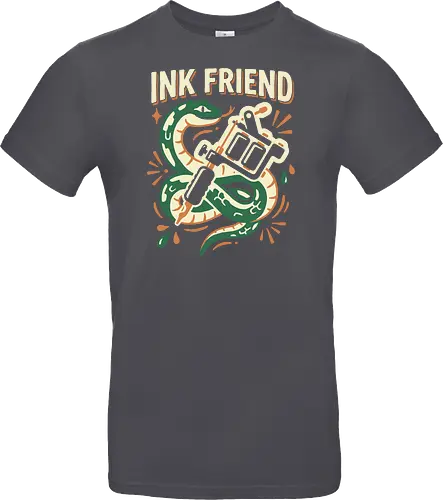 "Ink Friend" Traditional Snake & Tattoo Machine Graphic