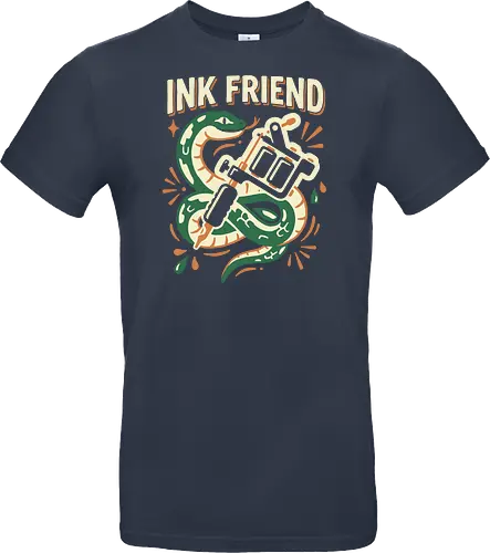 "Ink Friend" Traditional Snake & Tattoo Machine Graphic